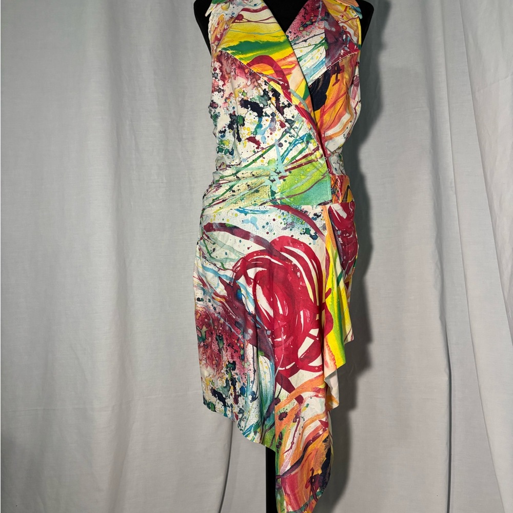 Alberto Makali Multicolor Asymmetrical Dress